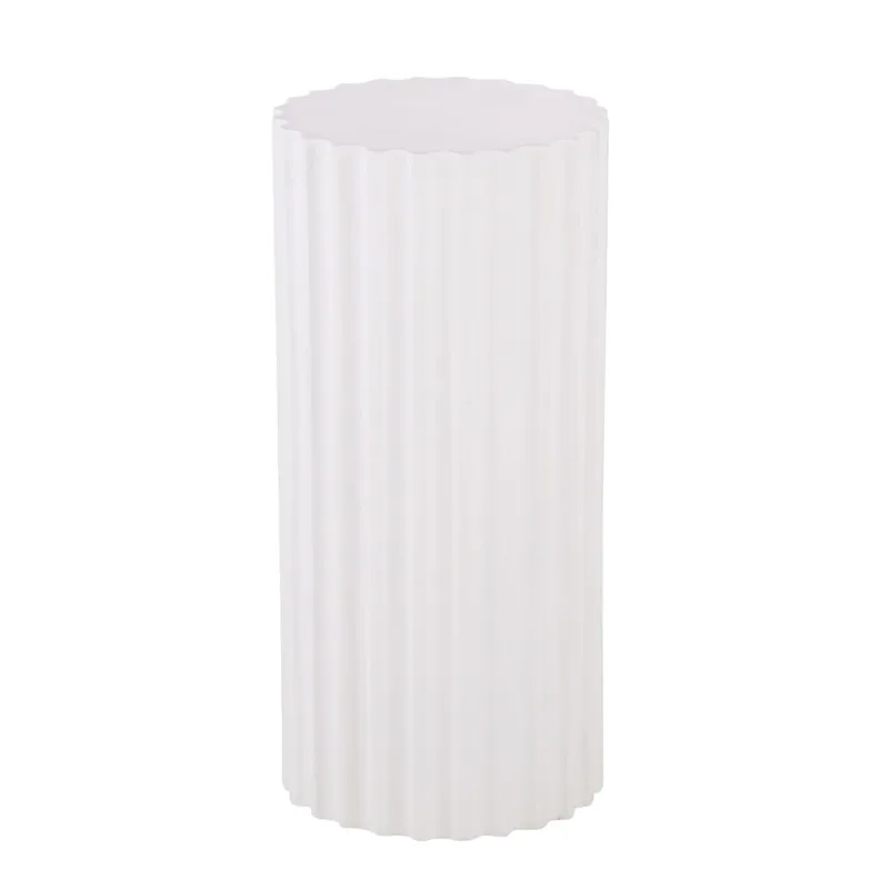 Bout de canapé colonne blanc