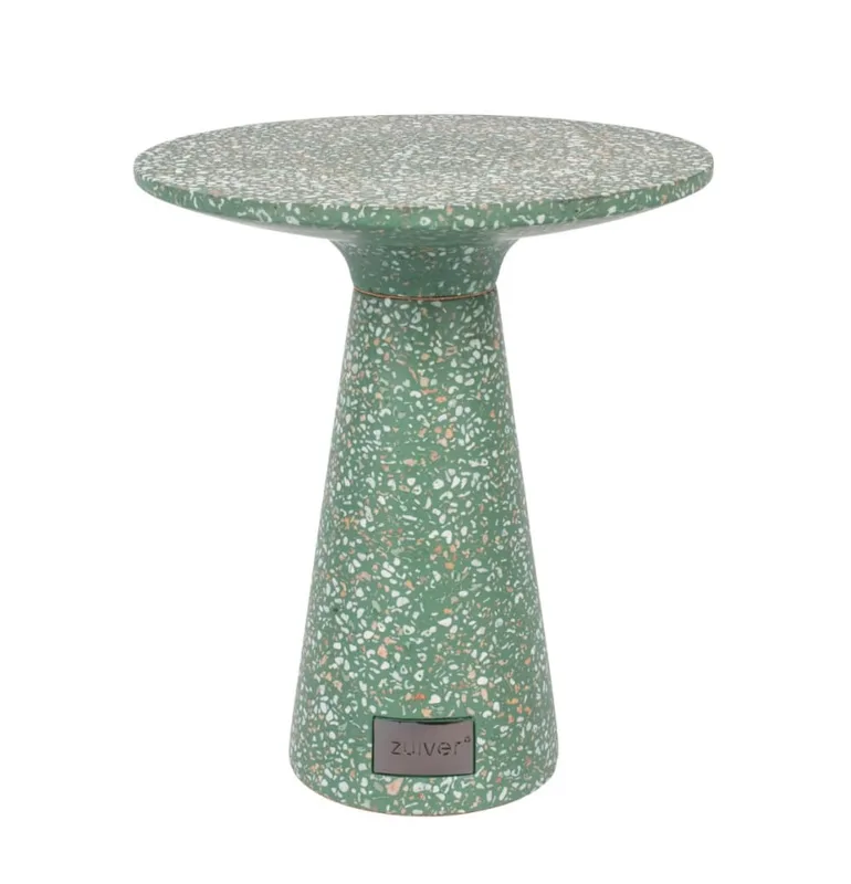 Table d'appoint en terrazzo vert