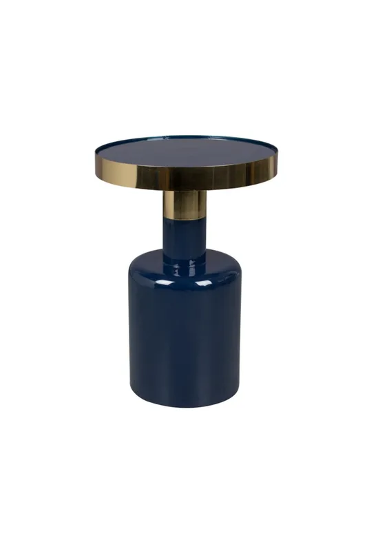 Table d'appoint émaillée bleue
