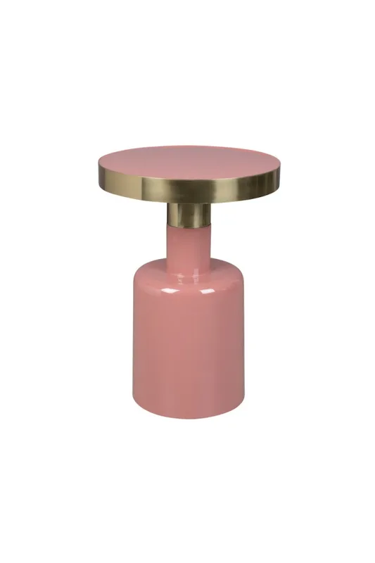 Table d'appoint émaillée rose Glam