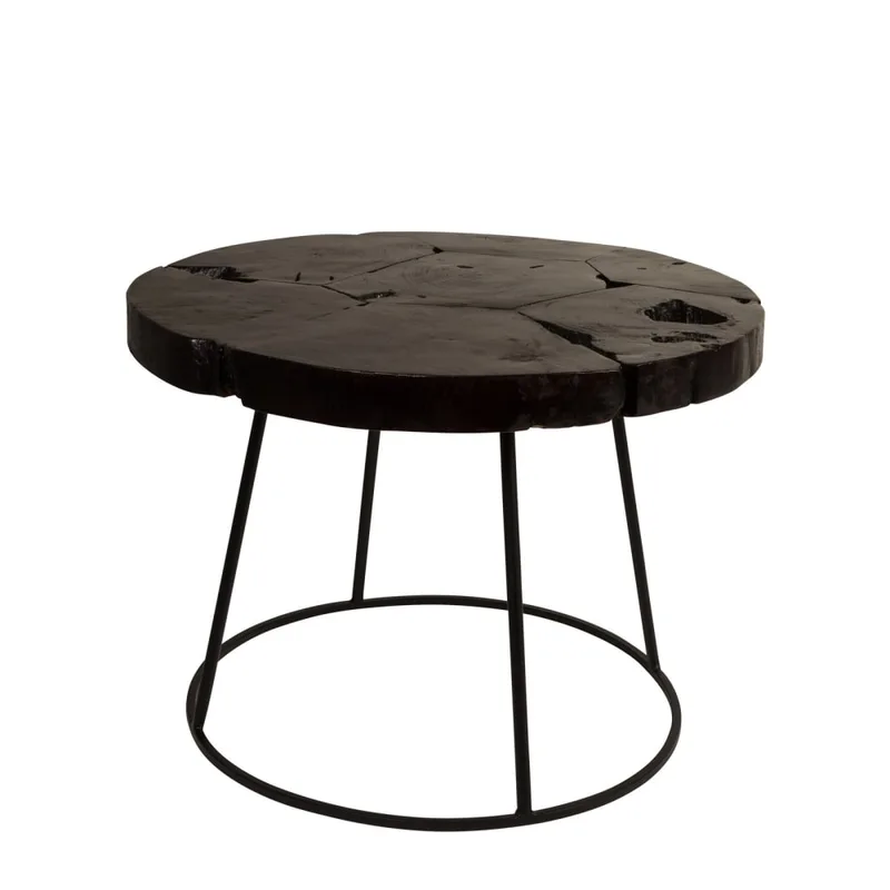 Table d'appoint en bois noir
