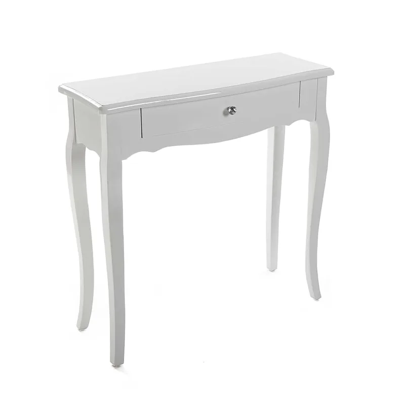 Console d'entrée avec tiroir en aggloméré blanc