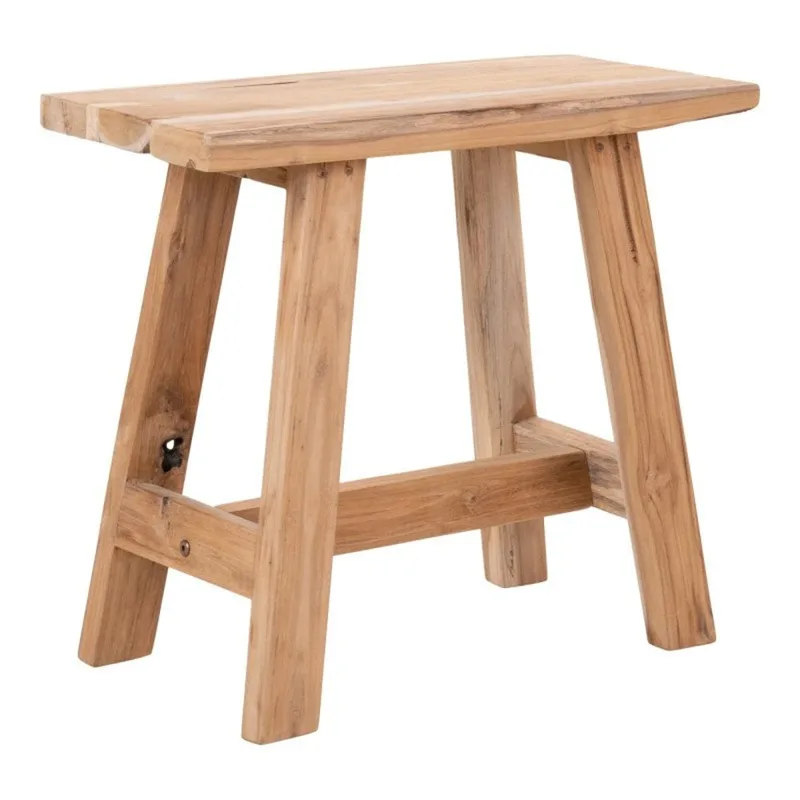 Table d'appoint en teck recyclé TYRON bois (teck) naturel
