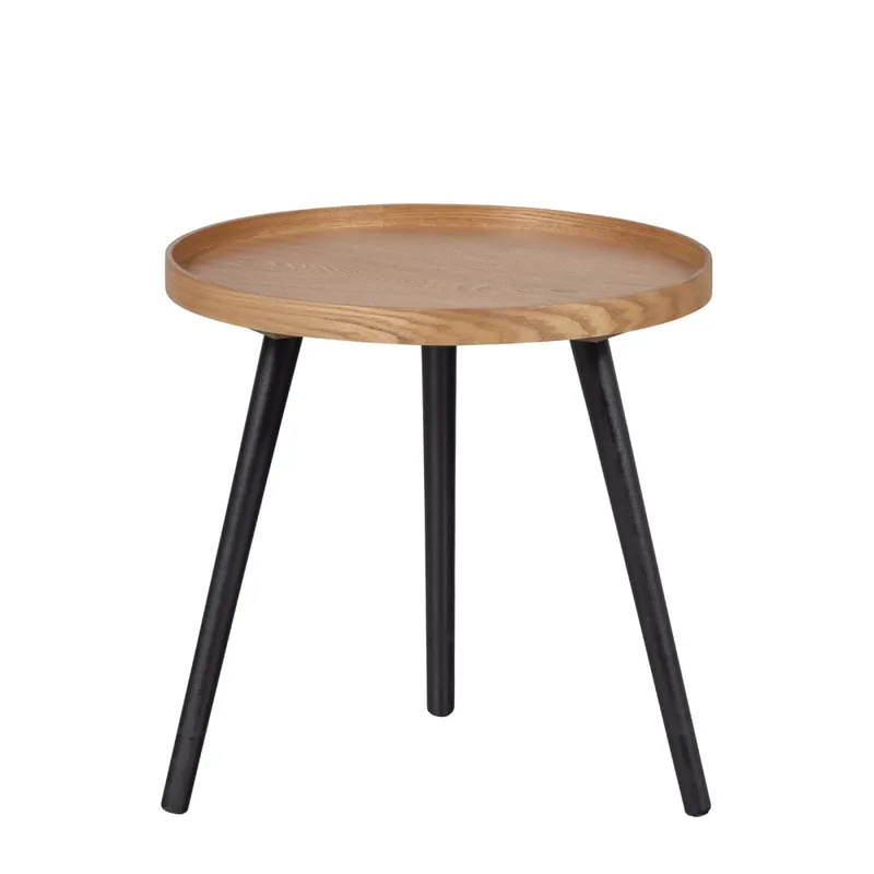 Petite table d'appoint en bois beige