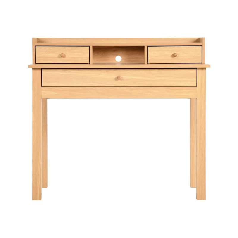 Table d’appoint en bois clair avec rangements