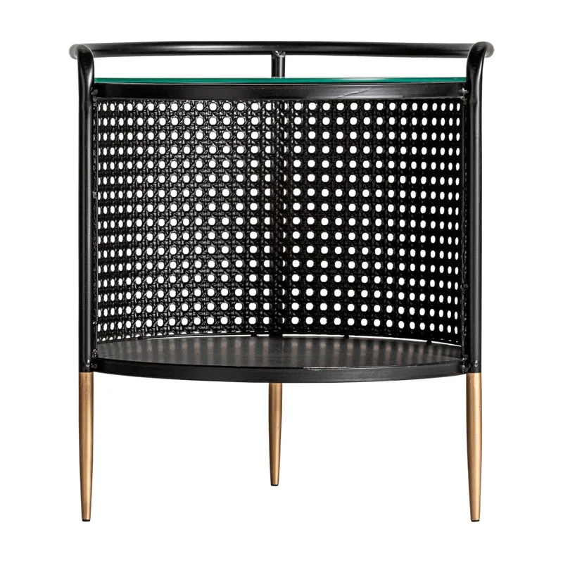 Table basse en fer noir 44x44x50 cm