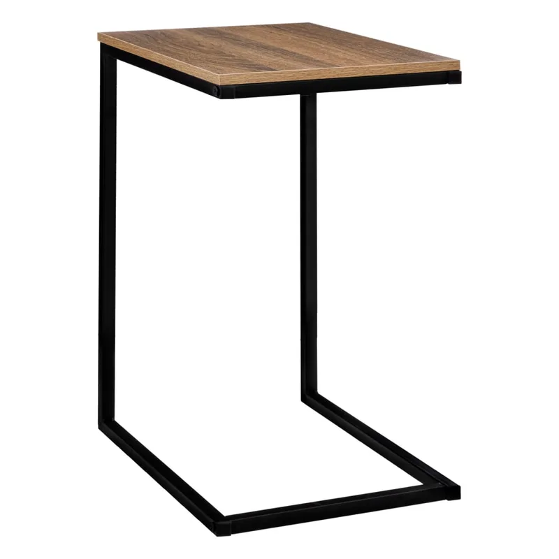 Bout de canapé style industriel métal noir 45x35 cm