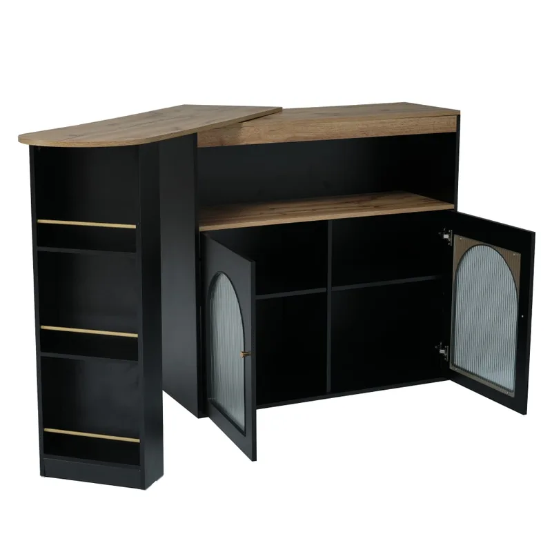 Table de Chevet noir avec Rangement Pratique