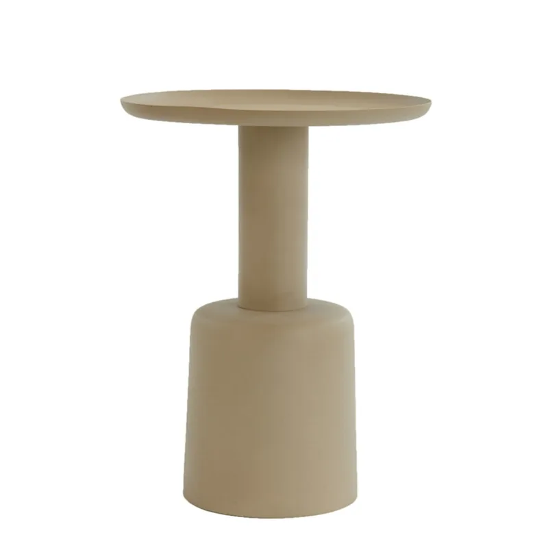 Table d'appoint beige métal ø39cm