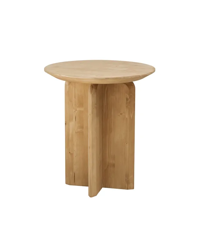 Table d'appoint en bois de sapin marron 50x45cm