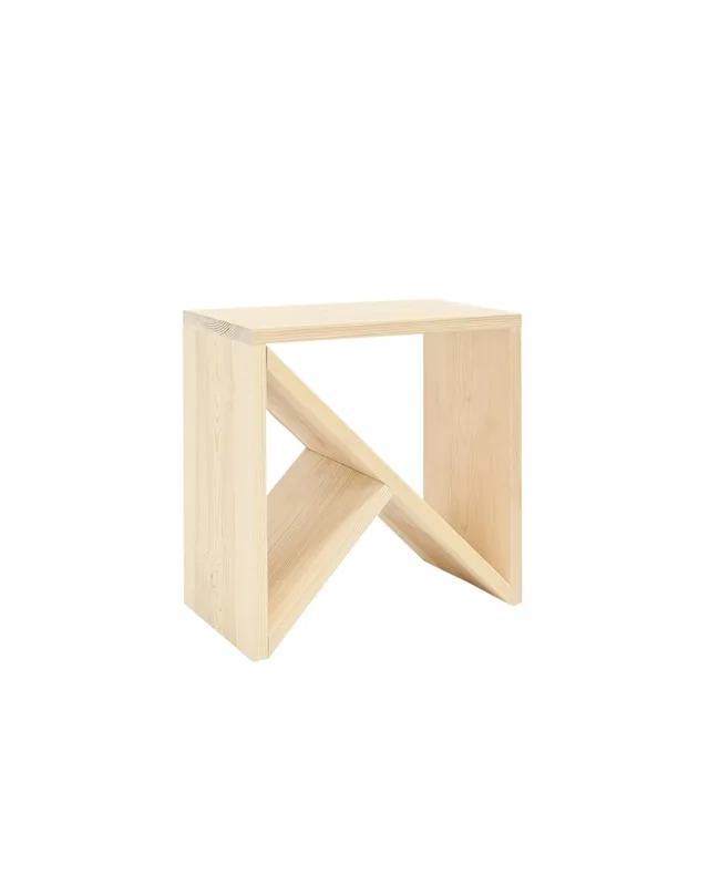 Table d'appoint en bois de pin naturelle 50x50cm
