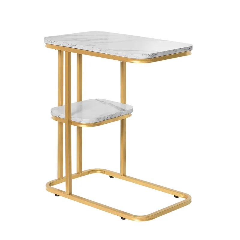 Table d’Appoint  à cadre en métal doré