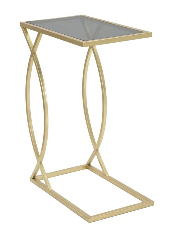 Table basse en métal doré 45,5x25,5x60  cm