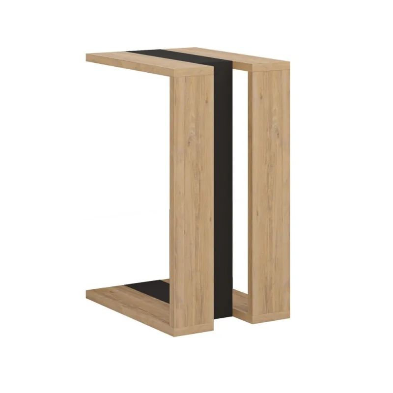 Bout de canapé - H57 cm - Effet Chêne et Gris