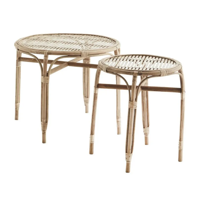 Bout de canapé Bambou Bois clair 60X60