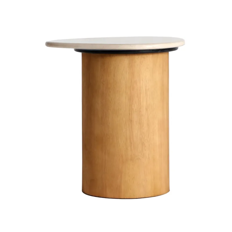 Table basse en marbre blanc 41x37x44 cm