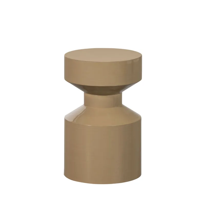Table d'appoint ronde en métal ø30 cm - Beige