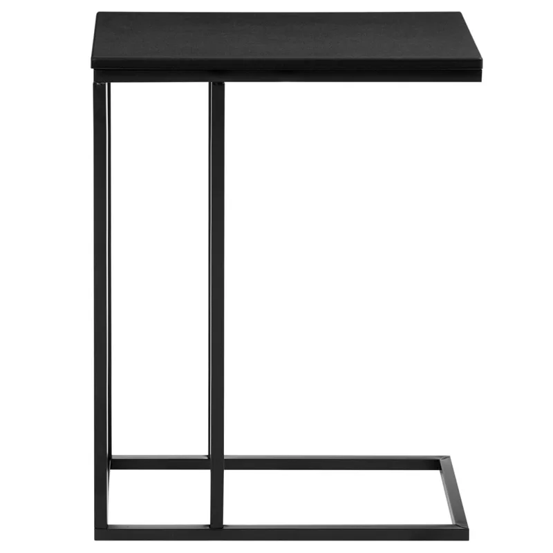 Table d'appoint avec plateau en métal, noir