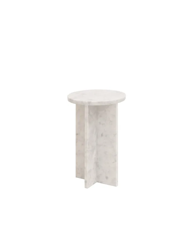 Table d'appoint ronde en marbre de Ø28cm