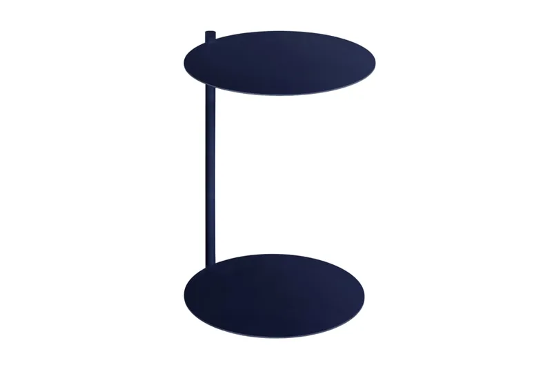 Table d'appoint en acier peint par poudrage, bleu