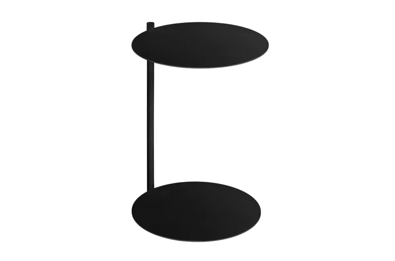 Table d'appoint en acier peint par poudrage, noir