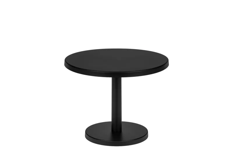Table d'appoint en acier et panneaux de fibres, petit, noir