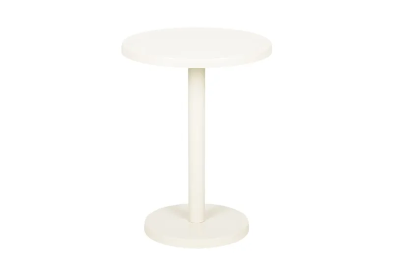 Table d'appoint en acier et panneaux de fibres, grand, beige