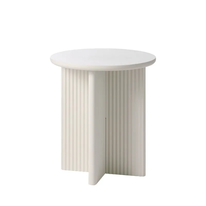 Table d'appoint ronde en bois ø50cm - Grège