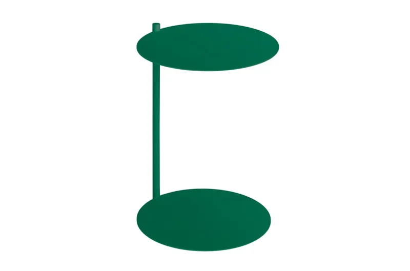 Table d'appoint en acier peint par poudrage, vert