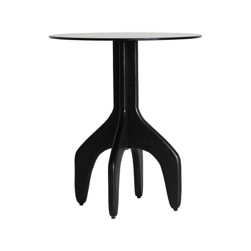 Table basse en bois de mangue noir 50x50x51 cm