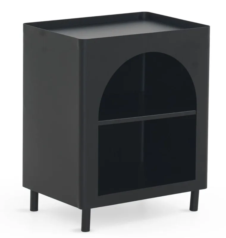Table d'appoint en métal noir
