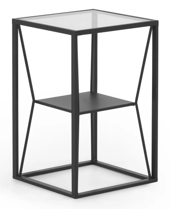 Table d'appoint en métal noir