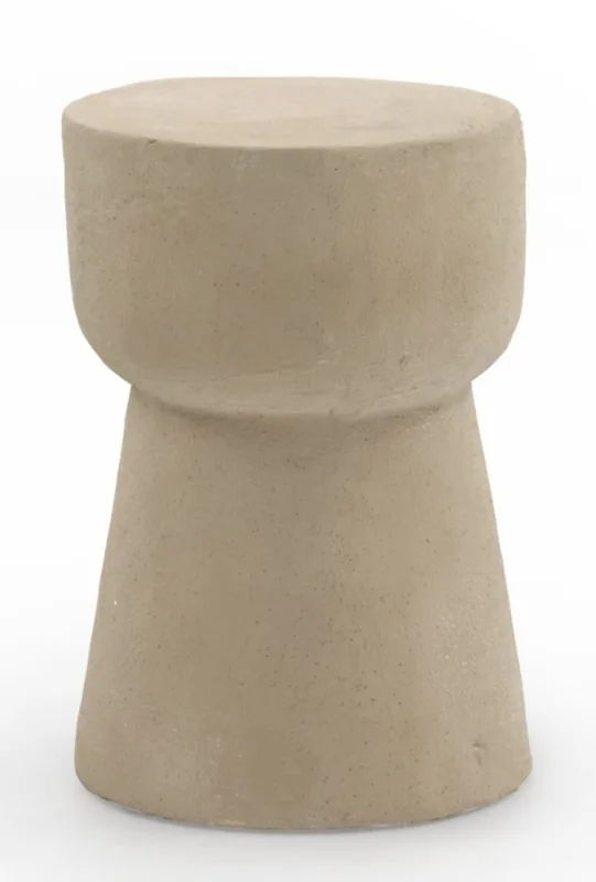 Table d'appoint en résine couleur sable