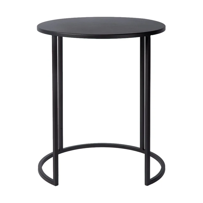 Table d'appoint, métal, noire, 40x49x40 cm
