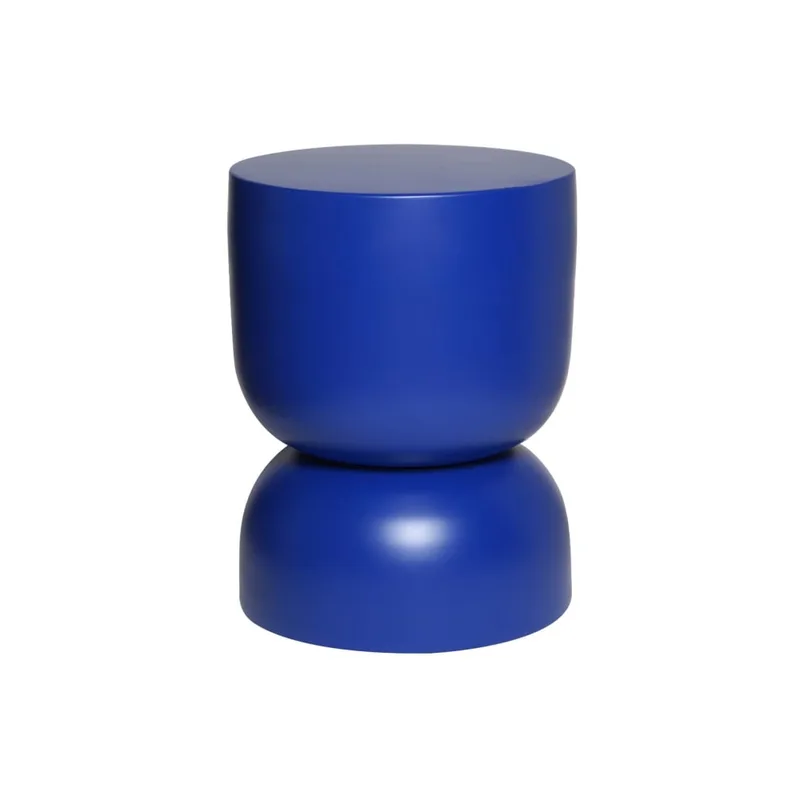 Table d'appoint en métal, bout de canapé bleu, D32