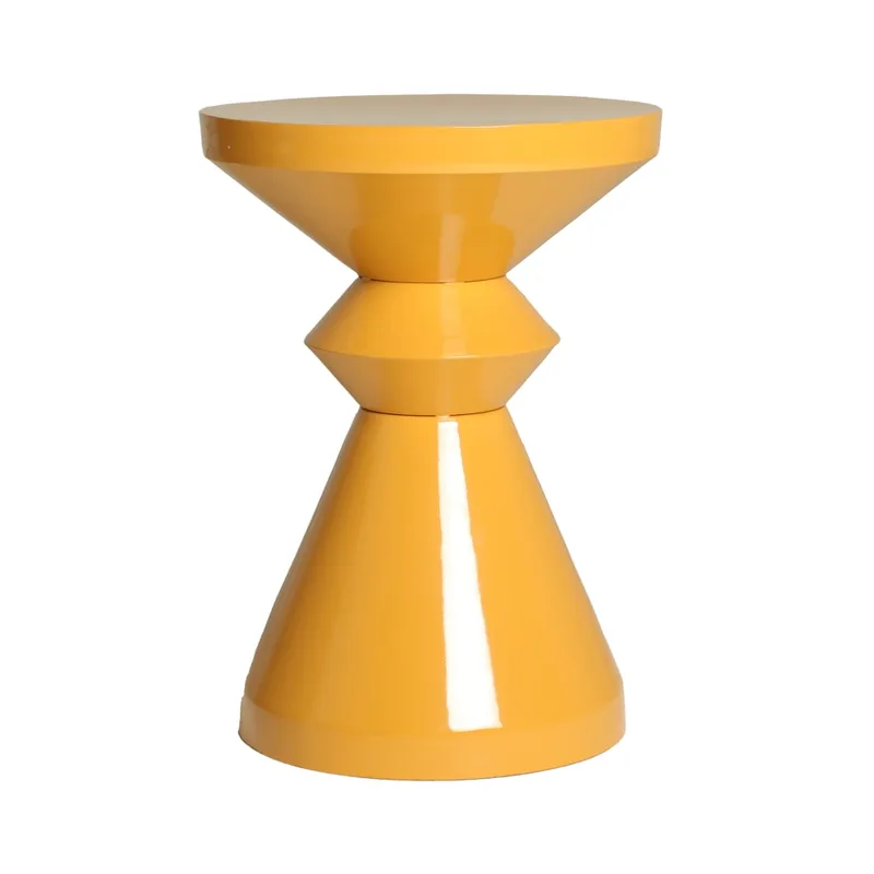 Table basse en fer orange 36x36x49 cm
