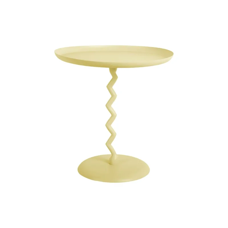 Table d'appoint fer jaune tendre Ø40cm