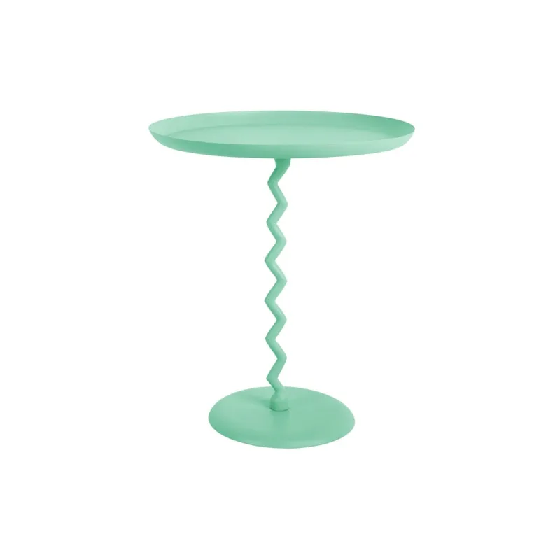 Table d'appoint fer turquoise Ø44cm