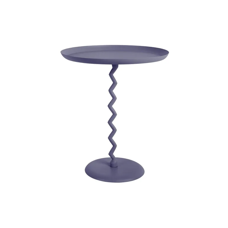 Table d'appoint fer bleu nuit Ø44cm