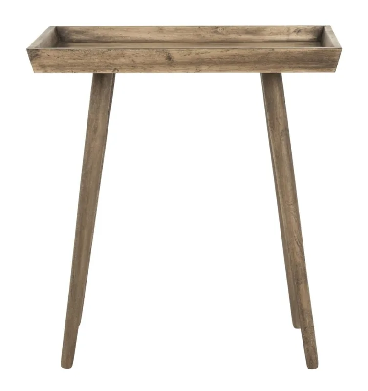Table d'appoint en bois de pin marron