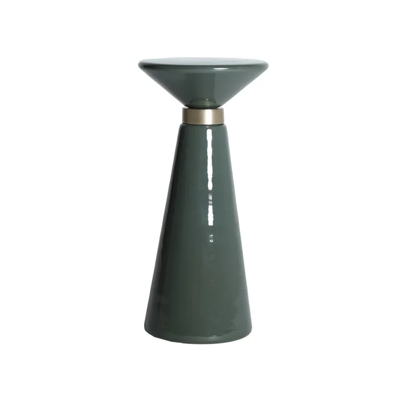 Table basse en verre vert brillant 27x27x57 cm