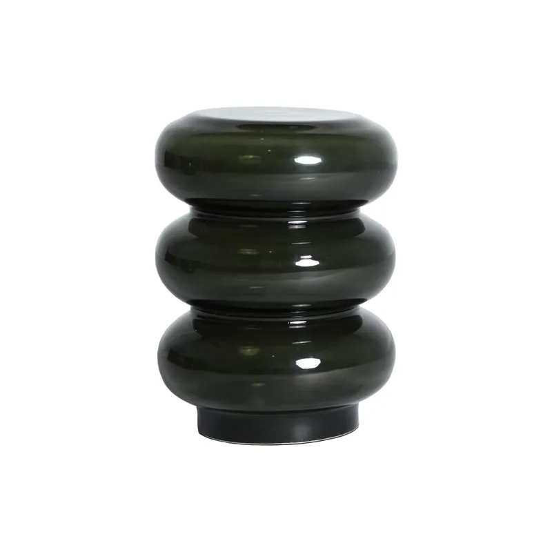 Table basse en verre vert translucide 30x30x41 cm