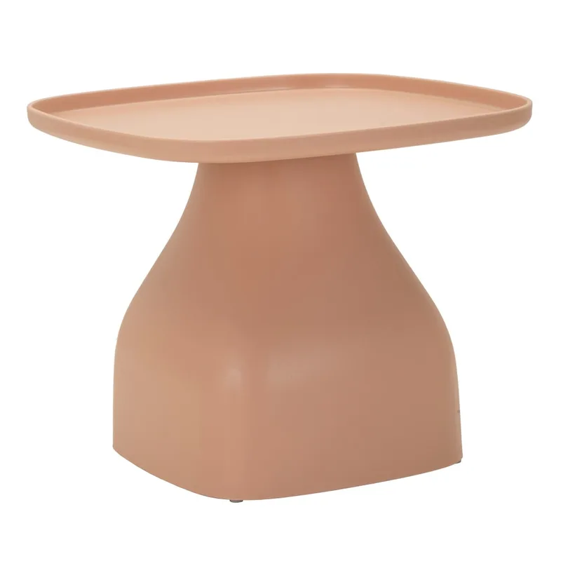 Table basse en plastique rose 48x48x38 cm