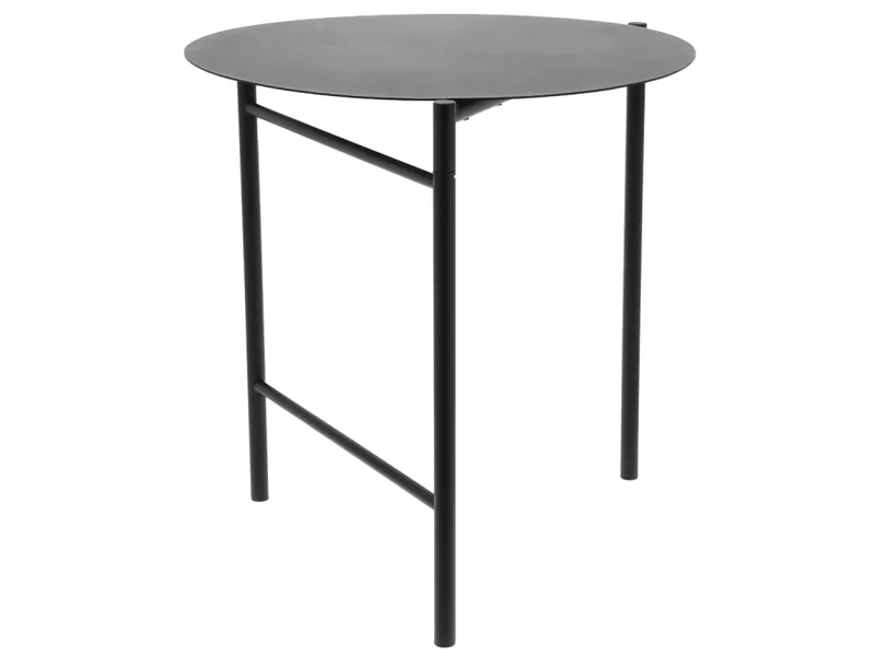 Table en acier laqué noir
