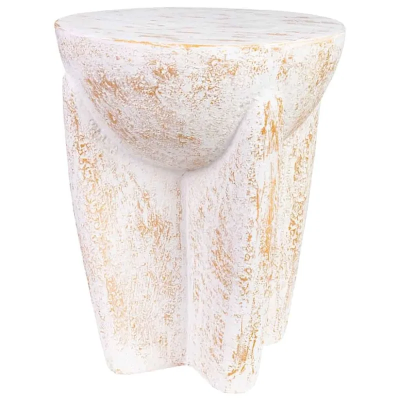 Table d'appoint en magnésium blanc 38x38x46