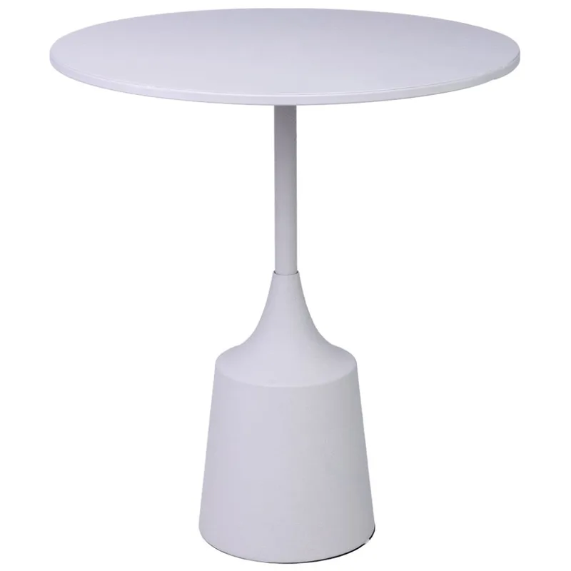 Table d'appoint en métal blanc 40x40x44h cm