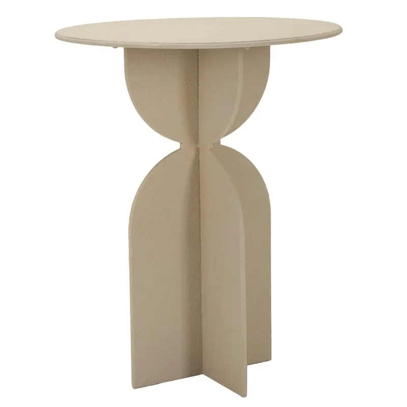 Table basse en métal crème cm ø 45x58