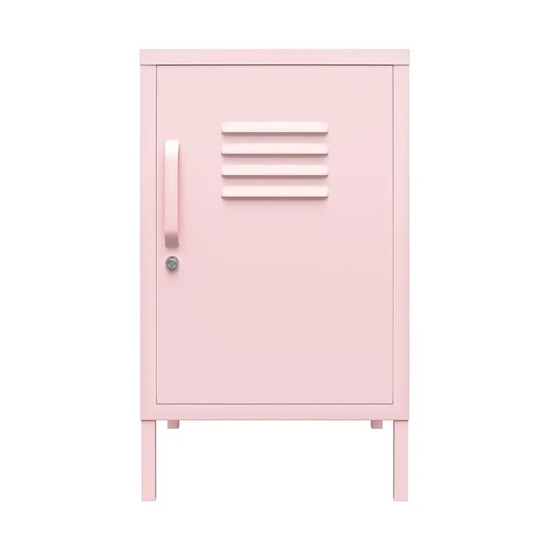 Table d'appoint avec 1 porte en métal rose