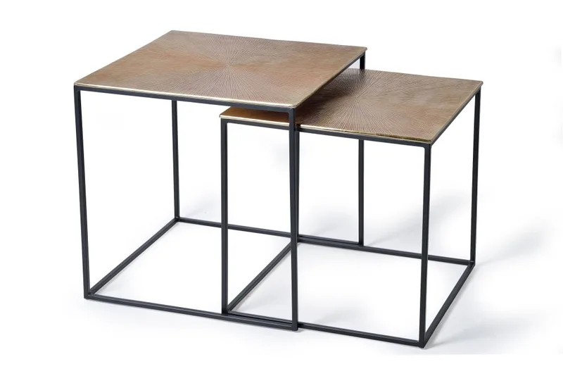 Set de 2 tables basses en métal