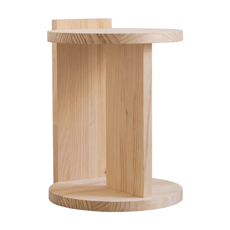 Table d'appoint en pin massif 40 cm Verni